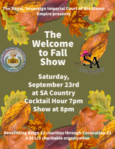 Welcome to Fall Show @ SA Country Saloon