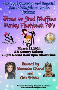 Divas vs Stud Muffins: Funky Flashback to the 70s @ SA Country Saloon