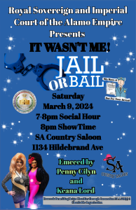 2nd Annual "It Wasn't Me: Jail or Bail" @ SA Country Saloon